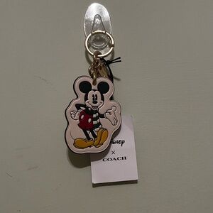 Coach Disney Mickey Mouse Keychain - Black, Red, Yellow